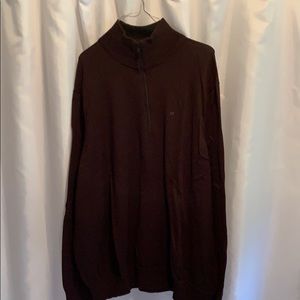 Calvin Klein Merino wool sweater maroon 1/4 zip